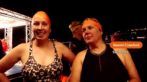 52K views · 393 reactions | Fluorescent buoys attached to over 550 swimmers lit up the water in an annual night swim in Copenhagen | Reuters | Facebook