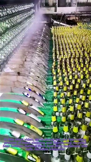 Watch How Recycled Beer Bottles Are Mass Cleaned & Disinfected!