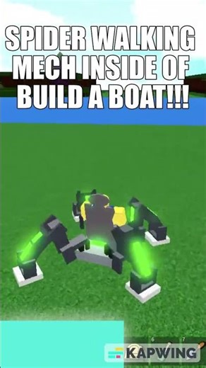 SPIDER WALKING MECH INSIDE OF BUILD A BOAT??? #shorts