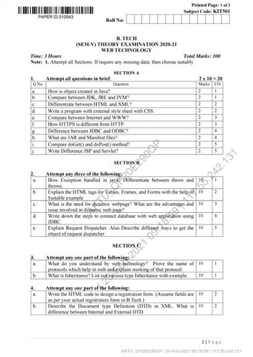 web technology question paper 2020-21 | BTech 2nd year| Aktu|song Trending| CSE| shorts| funny|