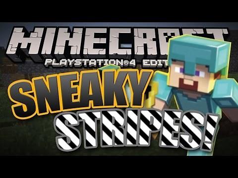Minercaft PS4 Co-Op Survival - Sneaky Stripes! - Episode 12 - Horse Racing!