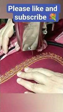 Ralson zigzag machine embroidery design making #blouse neck design #shorts