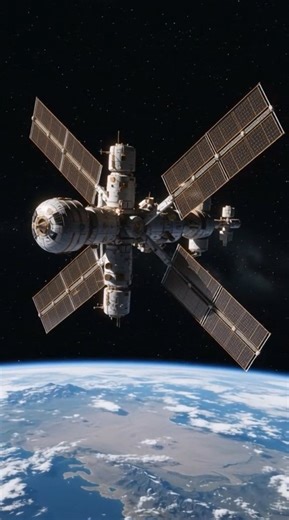 Space Station Rotating Solar Panels Above Earth! #space #nasa #spacex #elonmusk #science #universe #astronomy #blackhole #astrophysics #cosmos#solarsystem #spaceexploration #mars #spacetravel #astrophotography #earth | Space Voyager