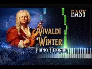 largo from winter the four seasons antonio vivaldi Easy Piano Tutorial