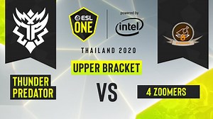 Dota2 - 4 Zoomers vs. Thunder Predator - Game 1 - ESL One Thailand 2020 - Upper Bracket - AM