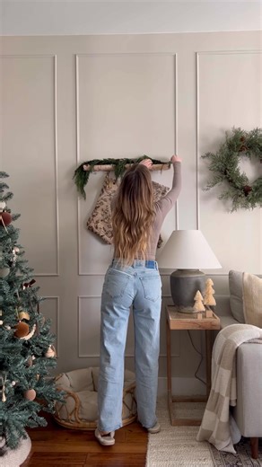 3.5M views · 45K reactions | My DIY affordable solution to hanging your christmas stockings without a mantel! | Bymeghang | Facebook