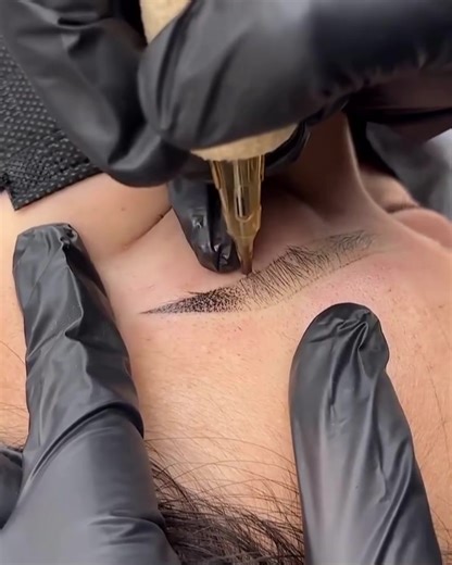 Machine Shading#permanentmakeup #permanenteyebrows #pmutraining #microshading #microbladingeyebrows