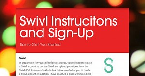 Swivl Instrucitons and Sign-Up