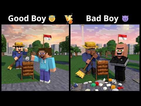 Good Boy VS Bad Boy - Part 1| Steve #minecraftanimation