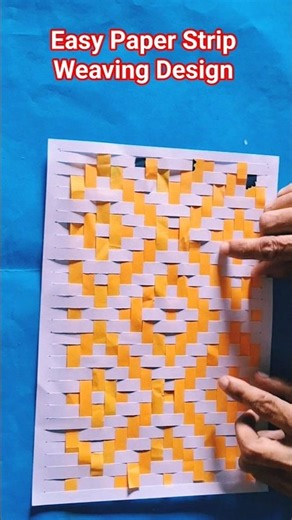How to make a beautiful paper weaving design | Easy Paper Weaving Design #shorts