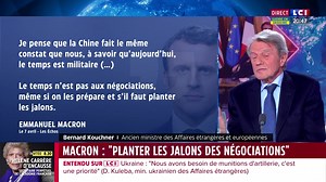 🔴 Macron : "Il faut planter les jalons de la négociation" 🗣️ "Il faut modifier les frontières avec des négociations. C'est compliqué." Bernard Kouchner qui donne l'exemple du Kosovo | LCI