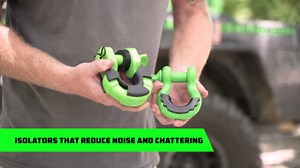 Rhino USA D Ring Shackles (2pc) - 41,850lb Break Strength - 3/4" Clevis Shackle w/ 7/8 Pin (Red)