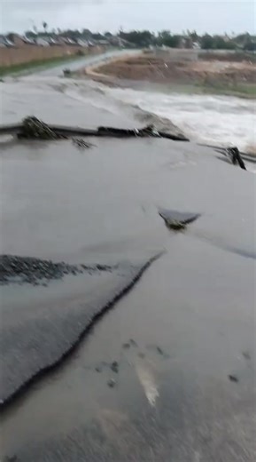 BREAKING NEWS ‼️ Bridge and road has collapsed Amampondo Dr, Centurion, Avoid the area 07H42 #WeatherHooligan Admin Hennie Tolsma | The Weather Hooligan