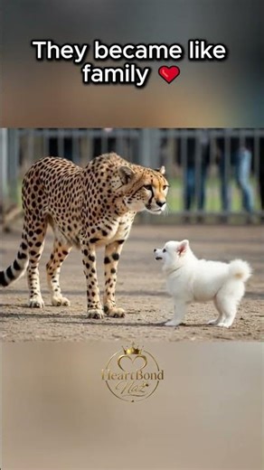 A Puppy Met a Cheetah… 😳 #heartwarming #cheetah #puppy #animalfriendship #viralvideo