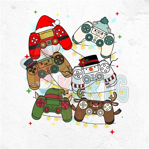 Christmas Gaming Controller PNG Bundle (digital Download) - Etsy