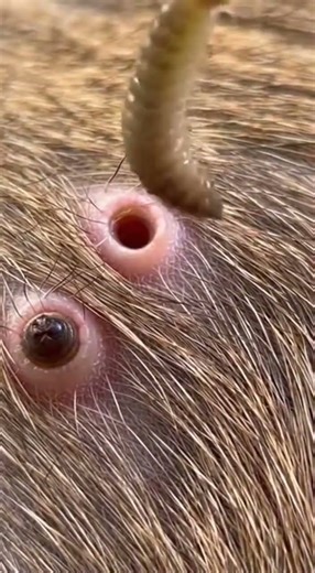 ⚠️ Trypophobia Warning: Mangoworm Cluster Removal