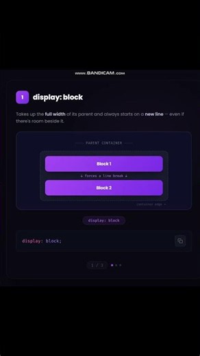 CSS Display Properties 🔥 Block vs Inline vs None