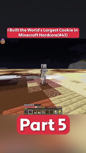 i built the world's largest cookie in minecraft hardcore #minecraft #hardcore #letsplay #fyp