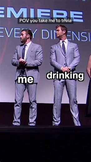 Some people just come to trivia for the vibes—and we love them for it. 🍻 #pubtrivia #chrisevans #drinking #trivianight