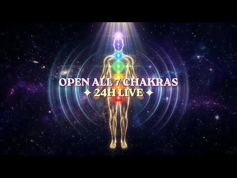 🔴 LIVE 24H | Open All 7 Chakras ✦ Deep Meditation Music ✦ Whole Body Regeneration | 432Hz · 528Hz ·