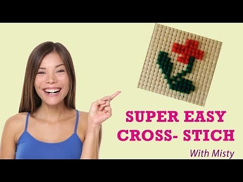 Cross Stitch flower....Specially for beginners**EASY**