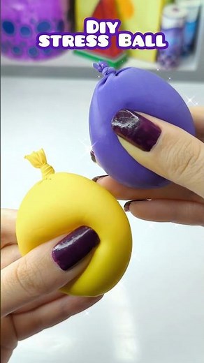 diy viral stress Ball tutorial 💜⭐ #diy #shorts #viral