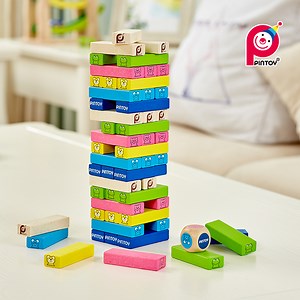[Hot Item] Pintoy Wooden Toppling Blocks Game