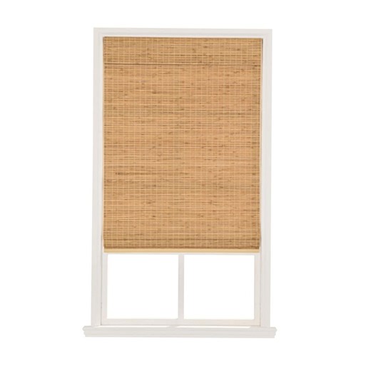 Check The Home Depot's Q&A Before Buying: Home Decorators Collection Hampton Wheat Straw Light Filtering Cordless Bamboo Roman Shade-22 in. W X 48 in. L