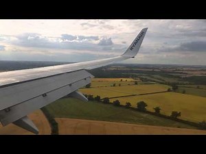 Ryanair Boeing 737-800 landing at London Stansted Airport