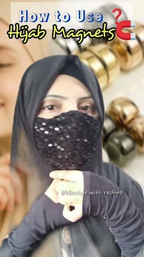 How to use magnetic pin (Hijab pin📍) #hijab #hijabstyle #hijabpin