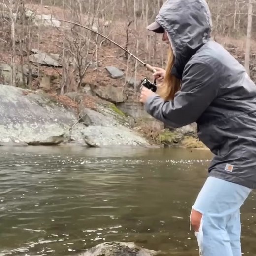 SOLO Fishing • BEST EVER Trout Fishing Outside the Cabin! Part 8 #lilredheidihood #fishing