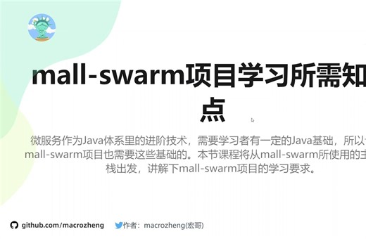 03_序章_mall-swarm项目学习所需知识点