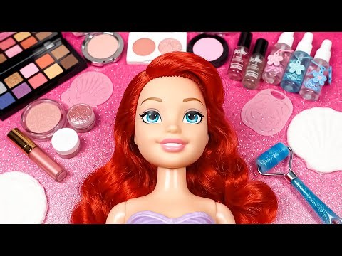 ASMR Disney Princess Ariel Skincare & Makeup Makeover 💄✨ Relaxing Toy Sounds