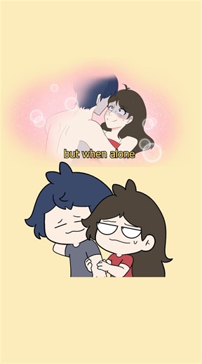 Introverted #puddleartstudio #cartoon #content #animation #couple #illustration #fyp #art