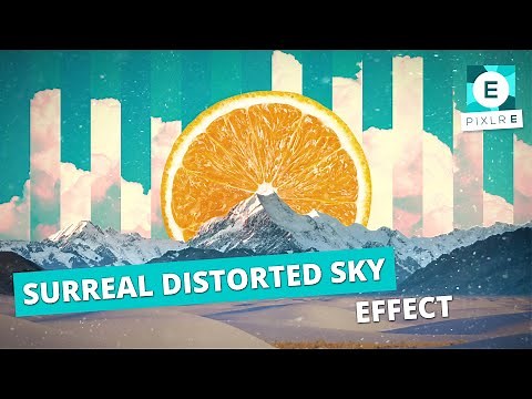 Create A Surreal Sky Collage with Wave Filter in Pixlr E