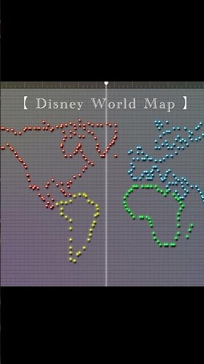 【 Disney Musical World Map 】 / MIDI Art #Shorts
