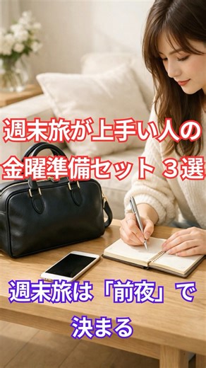 #shorts #週末旅 #ミニ旅 #旅行準備 #ルーティン #ライフハック