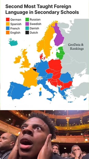 Apna Kashikewal on Instagram: "Second Most Taught Foreign Language in European Schools 🇪🇺🗣️ | Map Explained"