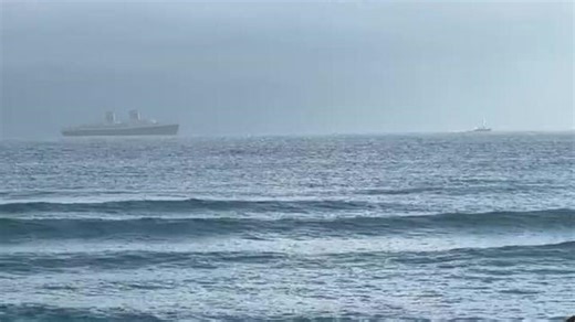 1950s Ocean Liner Passes Palm Beach on Final Voyage