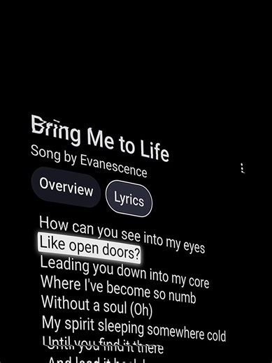 Bring Me to Life by Evanescence - Lyrics Overview