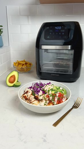 Cooking has never been easier with the Multifunctional Digital Air Fryer . Prepare these Baja Fish Tacos, air fried fast in less than 20 minutes with little-to-no oil for guilt-free, stress-free family dinners! #mychefman #chefman #airfryer #airfryerrecipes #airfryertiktok #tacos #tacorecipe