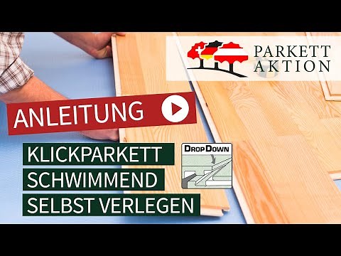 Floating parquet installation instructions with drop down click system