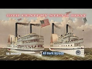 Steamboat Engine Sleep Sounds | Relaxing White Noise for Deep Sleep | All Dark Screen #sleep