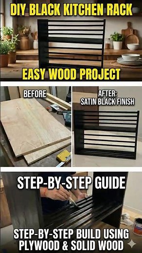 Space Saving Kitchen Rack DIY | Easy Wood Project for Beginners #shorts