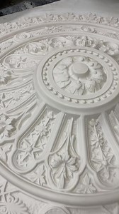 ✨ Large Victorian Ceiling rose freshly casted up ✨ Always a satisfying moment when peeling back the rubber to this beauty 🤩 The next step is to place the rose in our drying room overnight to dry out and ready to be shipped Denmark 🇩🇰 for a private client 🚢 For any enquiries, please give us a call on 01642 246535 📞 or visit our website www.classicplastermoulds.co.uk | Classic Plaster Moulds