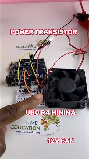 Controlando ventilador com Arduino utilizando Transistor #electronica #arduino #tecnologia