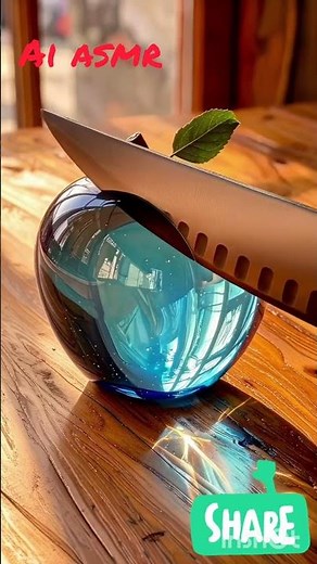 AI Glass Cutting Fruits | Satisfying Precision Cutting in Slow Motion 🍎🍊🥝"#shortvedio #viral #ai