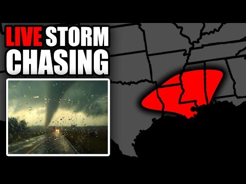 🔴LIVE CHASING Louisiana-Mississippi-Alabama Tornado Threat