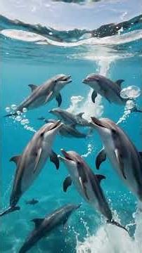 Spinner Dolphins Group Dancing and Jumping in Ocean Waves 🌊🐬