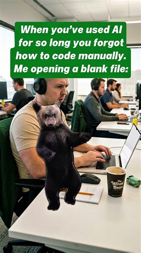 When You've Used AI So Long You Forgot How to Actually Code 💀 #developerlife #shorts
